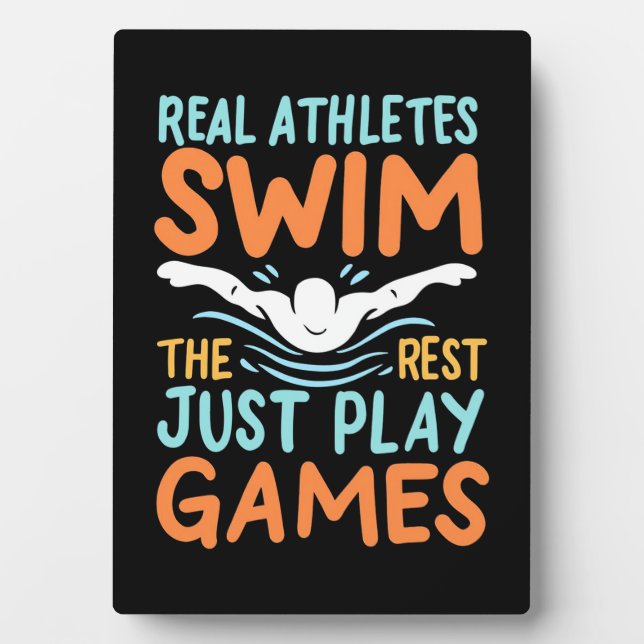 Echte Athleten Swim Fotoplatte (Vorderseite)