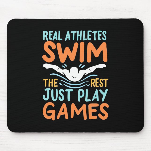 Echte Athleten Swim Mousepad (Vorne)