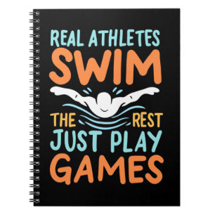 Echte Athleten Swim Notizblock