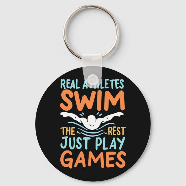 Echte Athleten Swim Schlüsselanhänger (Vorderseite)