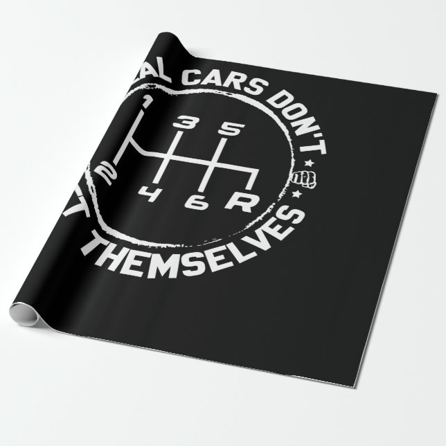 Echte Autos drehen sich nicht um Geschenkpapier (Ungerollt)