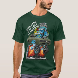 Echte Autos werden nicht in ein sonniges Muskelaut T-Shirt