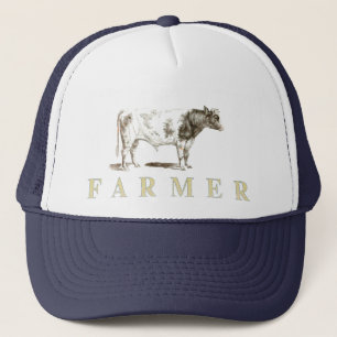 Echte Bauers-Kappe mit großem altem Stier-Logo Truckerkappe