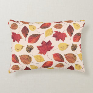 Echte Blätter Foto, einzigartiges nahtloses Muster Dekokissen