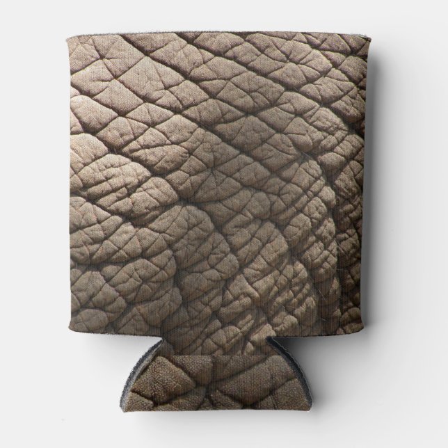 Echte Elefantenhaut Textur, zerknittert. Dosenkühler (Vorderseite)