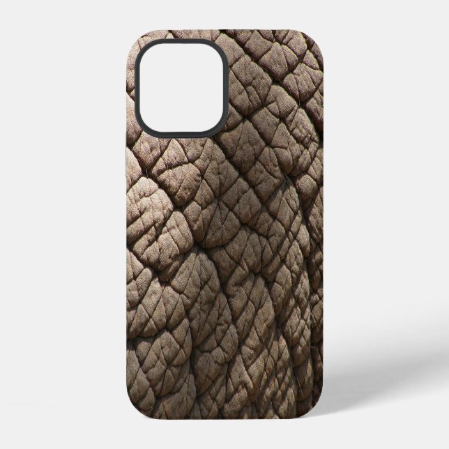 Echte Elefantenhaut Textur, zerknittert. iPhone Hülle (Rückseite)