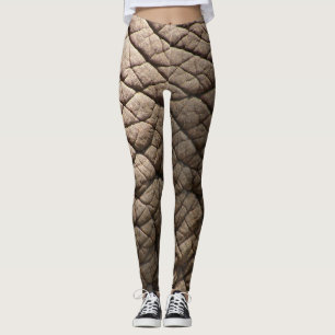 Echte Elefantenhaut Textur, zerknittert. Leggings