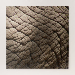 Echte Elefantenhaut Textur, zerknittert. Puzzle