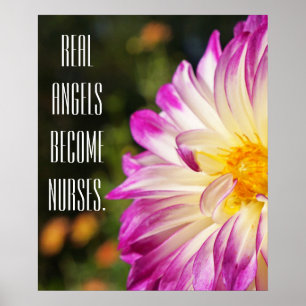 Echte Engel werden Krankenschwestern Poster Art Re
