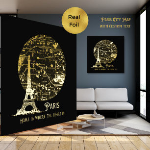 Echte Folie PARIS Straßenkarte Individuelle Folien Foliendrucke