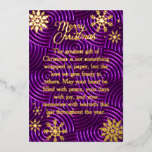 Echte Folien-Typografie Lila Weihnachts-Feiertagsk