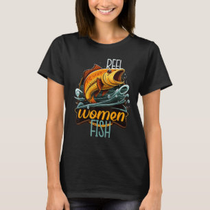 Echte Frauen Fischen Fischer Angeln Liebe Outdoor T-Shirt