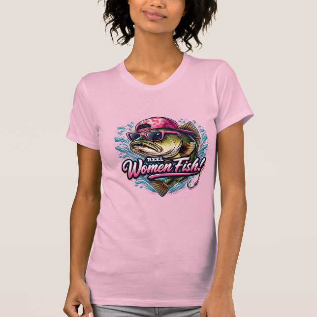 Echte Frauen Fischen T-Shirt (Vorderseite)