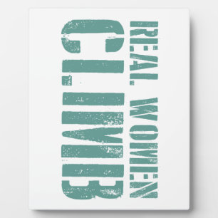 Echte Frauen klettern Fotoplatte