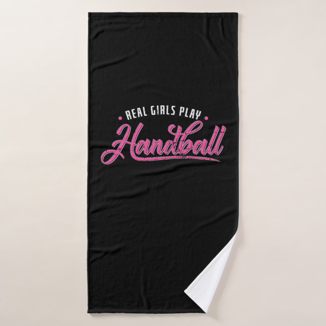 echte Frauen spielen Handball Badehandtuch (Badehandtuch)