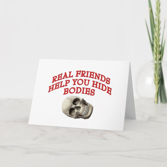 Echte Freunde helfen Ihnen, Organe zu verstecken Karte (Vorderseite)