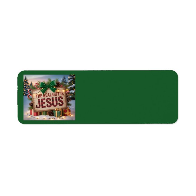 Echte Geschenke Jesus-Adressetiketten (Vorne)
