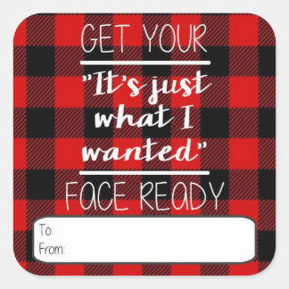 Echte Geschenkmarke Quadratischer Aufkleber