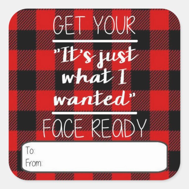 Echte Geschenkmarke Quadratischer Aufkleber (Vorderseite)