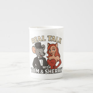 Echte Gespräche mit Tom und Sherry Cartoon-Kaffeet Prozellantasse