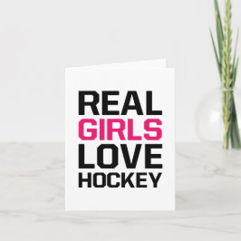 Echte Girls Liebe Hockey Leere jedes Mal Karte