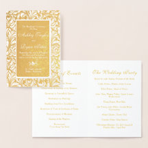 Echte Gold Foil Damask Blumenzwiebelprogramm