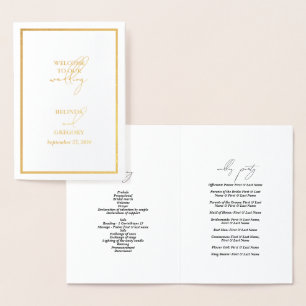 Echte Gold Foil Hochzeitsorden des Serviceprogramm Folienkarte