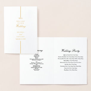 Echte Gold Foil Hochzeitsorden des Serviceprogramm Folienkarte