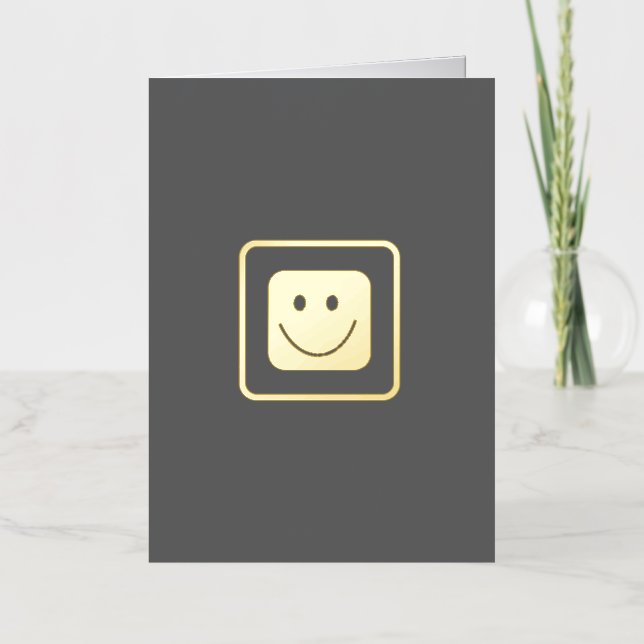 Echte Gold Foil Lmile Custom Faltcard (Vorderseite)