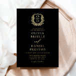 Echte Goldfolie-Wappen Monogram-Hochzeit Folieneinladung<br><div class="desc">Ankündigen Sie Ihre Hochzeit im luxuriösen Stil mit einer echten Goldfolie Wappen Monogram Einladung. Dieses atemberaubende Design zeichnet sich durch seine feinen Details und ein personalisiertes Monogramm aus, das durch die schimmernde Goldfolie hervorgehoben wird. Ideal für Paare, die eine elegante und zeitlose Touch suchen, verleiht die hochwertige Goldfolie ein Gefühl...</div>