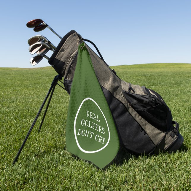Echte Golfer weinen nicht lustig Golfhandtuch (Gras)