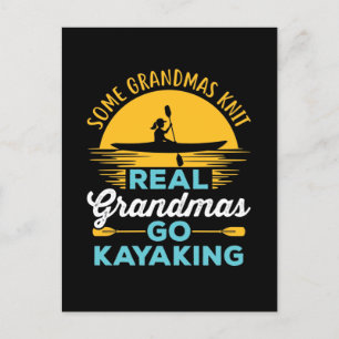 Echte Grandmas Go Kayaking Kayak Yak Frauen Postkarte