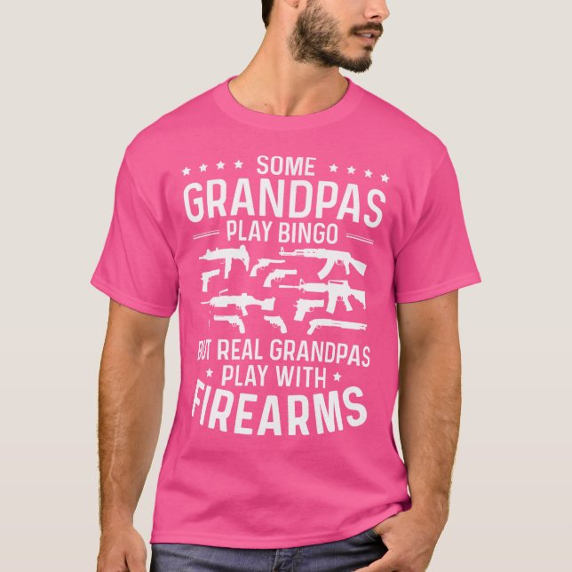 Echte Grandpas spielen mit Feuerwaffen Funny Gun L T-Shirt (Vorderseite)