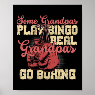 Echte Großväter gehen boxen Lustige Opa-Geschenke Poster