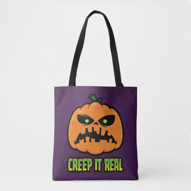 Echte Grumpy Halloween-Kürbis-Gruseleien (Vorderseite)