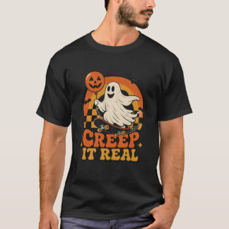 Echte Halloween-Geister-Skateboard-Crew T-Shirt