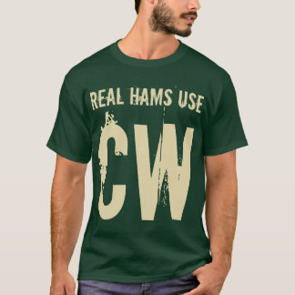 Echte Hams benutzen CW Mens Radio Ham T-Shirt (Dun