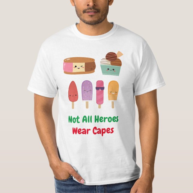 Echte Helden : Eisdielen T-Shirt (Vorderseite)