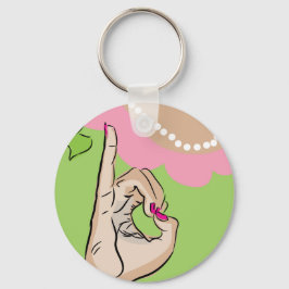 Echte hübsche Mädchen rosa grüne Schlüsselkette Schlüsselanhänger