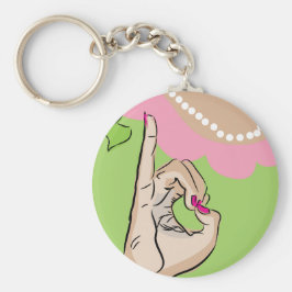 Echte hübsche Mädchen rosa grüne Schlüsselkette Schlüsselanhänger