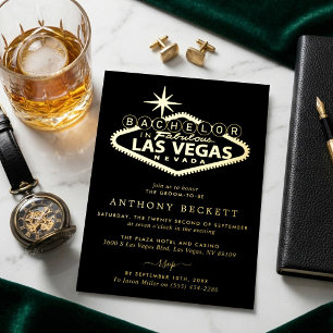 Echte Junggesellenabschied-Party in Las Vegas Casi Folieneinladung