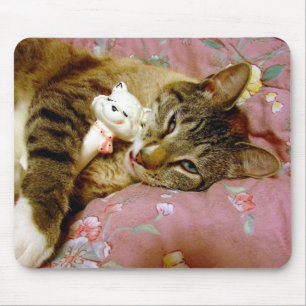 Echte Katze, falsche Katze Mousepad