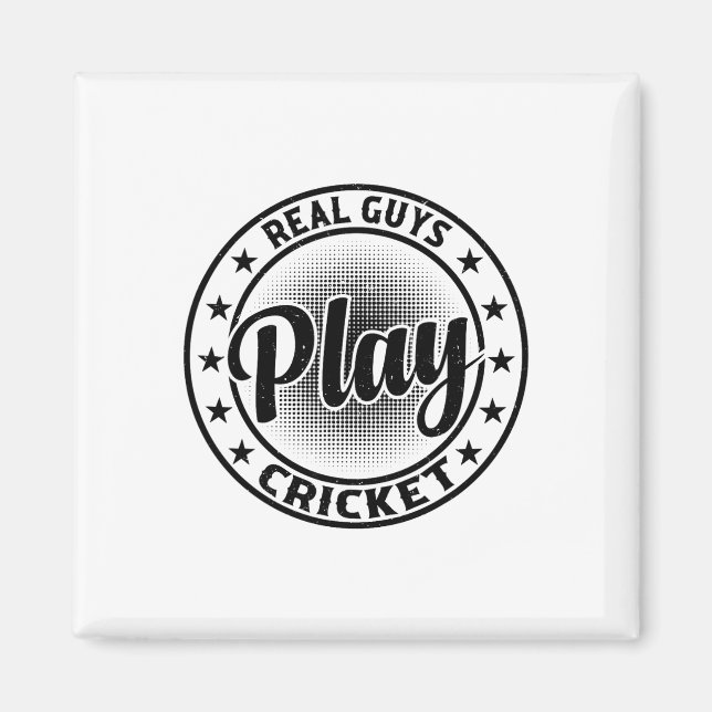 Echte Kerle spielen Cricket - Cricket spielender C Magnet (Vorne)