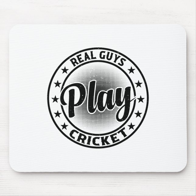 Echte Kerle spielen Cricket - Cricket spielender C Mousepad (Vorne)