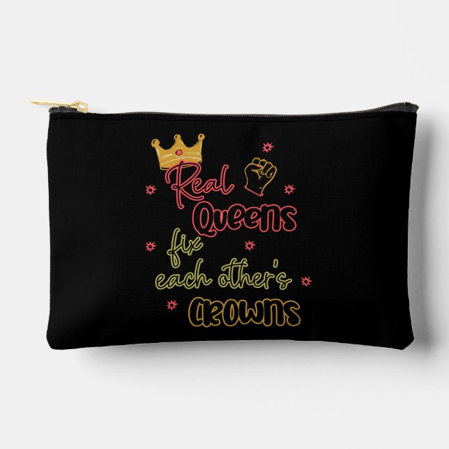 Echte Königinnen reparieren gegenseitig ihre Krone Zubehörtasche (Vorderseite)