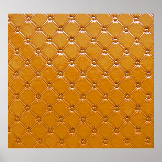 Echte Lederpolsterung: dekoratives Motiv. Poster (Vorne)