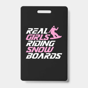 Echte Mädchen fahren Snowboard Ausweis