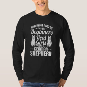 Echte Mädchen haben einen deutschen Schäferhund T-Shirt