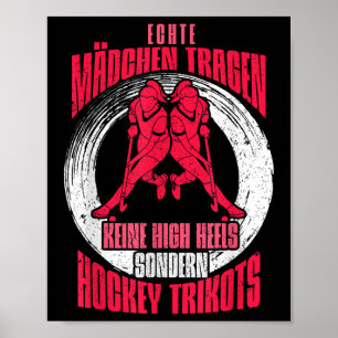 Echte Mädchen spielen Hockey-Spielerin Damen-Feldh Poster