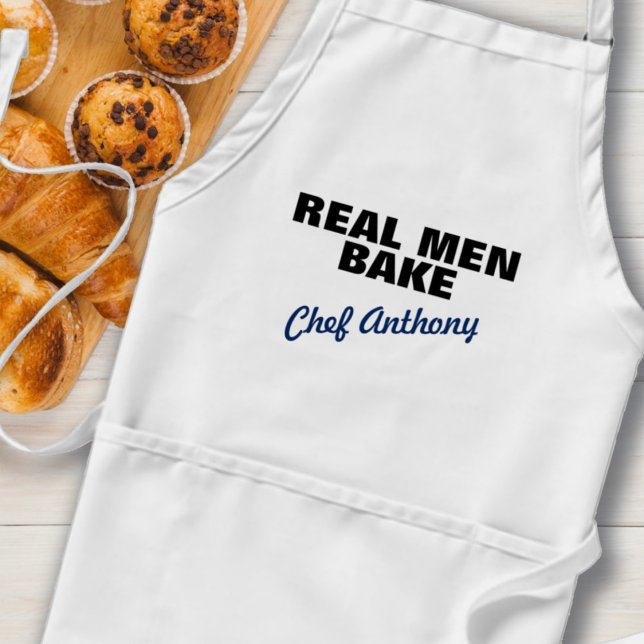 Echte Männer backen personalisierte Standard-Schür Schürze (Von Creator hochgeladen)